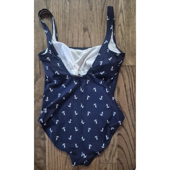 Tommy Hilfiger Anchor Sailor One Piece Swimsuit Bathingsuit Women's Size 14 - Picture 2 of 3